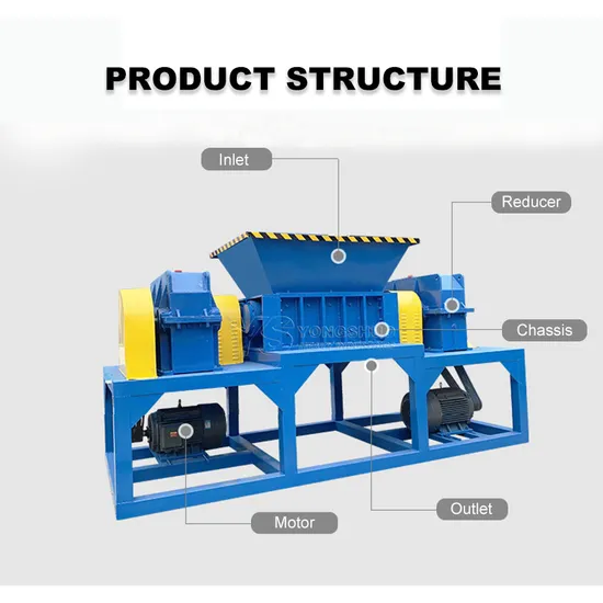Double Axis Shredder for Household Appliance Shells